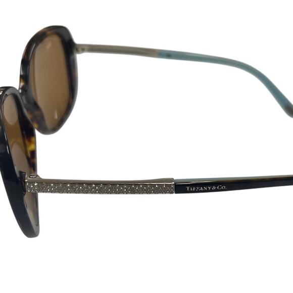 Tiffany & Co TF4163 Cat Eye Sunglasses Tortoise Blue Italy